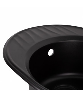 Кухонная мойка Qtap CS 6151 BLA (QT6151BLA404)