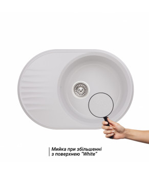 Кухонная мойка Qtap CS 7451 WHI (QT7451WHI650)