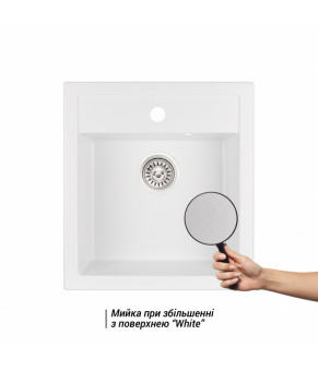 Кухонная мойка Qtap CS 5046 WHI (QT5046WHI650)