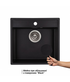 Кухонная мойка Qtap CS 5250 BLA (QT5250BLA404)