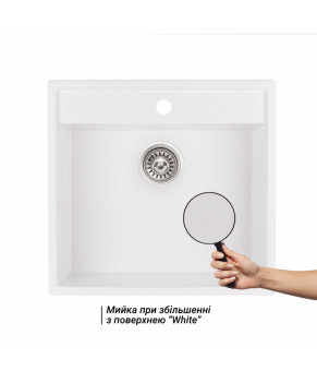 Кухонная мойка Qtap CS 5250 WHI (QT5250WHI650)