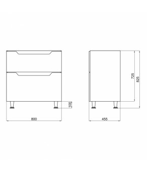 Тумба напольная Qtap Scorpio QT1473TNВ801W