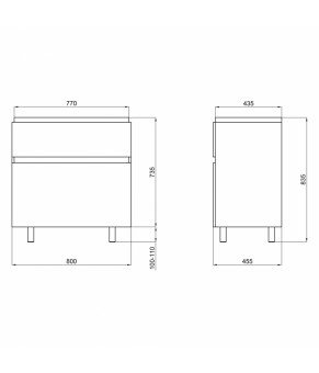 Тумба напольная Qtap Albatross QT0173TN800DW