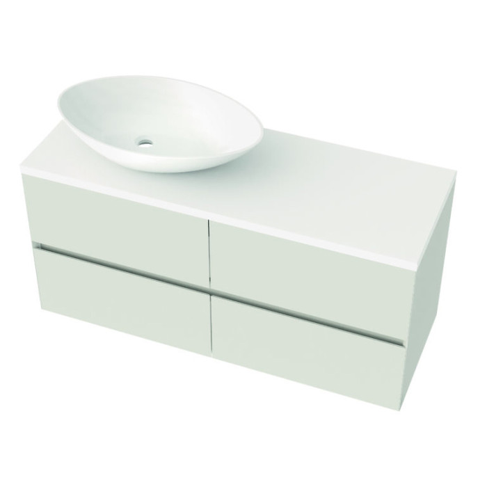 Тумба с раковиной Mirater Freya Lex 120 см белая 43-1-2 5836