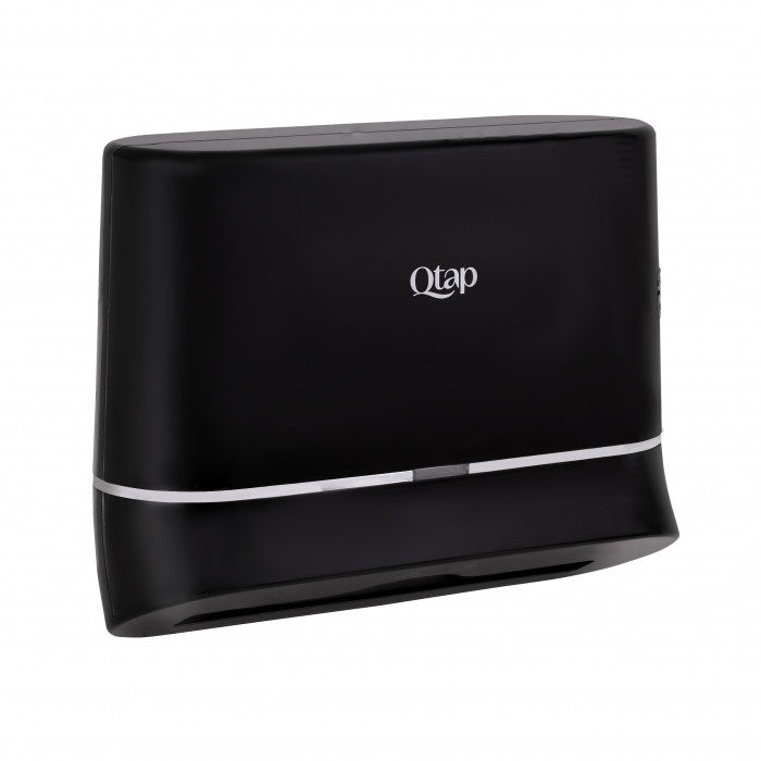 Диспенсер для бумажных полотенец Qtap Pohodli 300 мм Black (QTDR600BP)