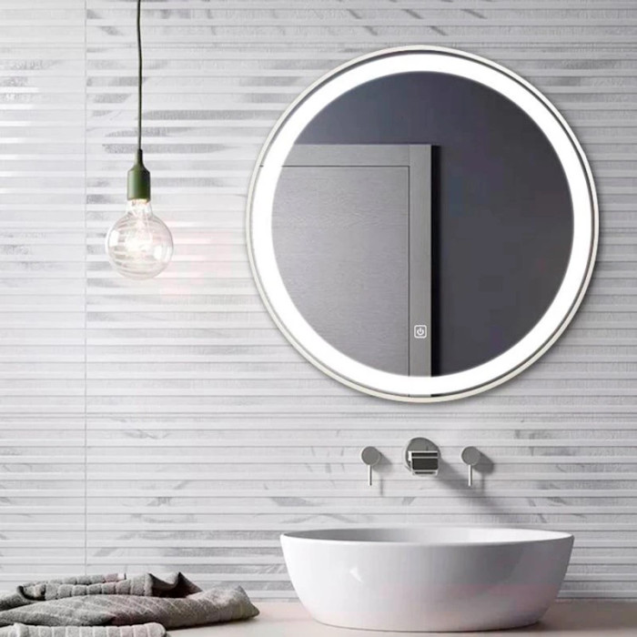 Зеркало Dusel DE-M2071D Ø100см Silver Сенсорное включение+подогрев 620712
