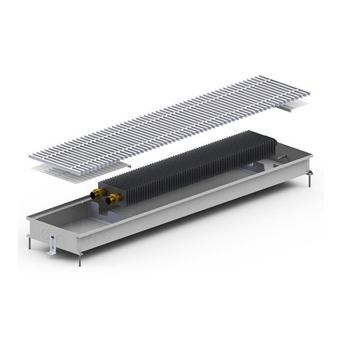 Внутрішньопідлоговий конвектор Carrera M 65 Inox 23х100 см решітка