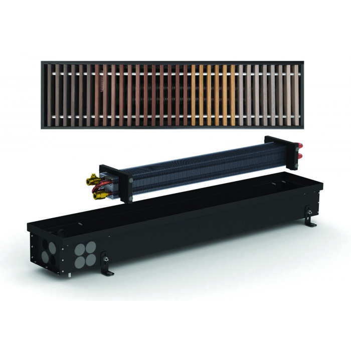 Внутрішньопідлоговий конвектор Carrera 4S 110 Black 18х200 см WR кольорова