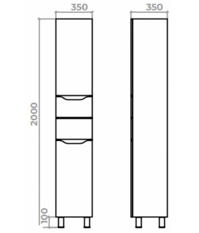 Пенал Mirater Amelia 35х35 см 7-6 / 7-7