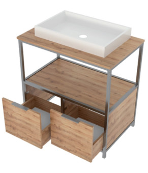Тумба с раковиной Mirater Samanta 80 см 53-4-1 5950