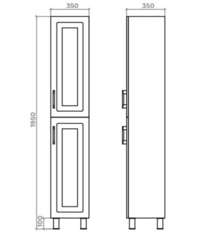 Пенал Mirater Alba 35х35 см 48-7 / 48-8 5902