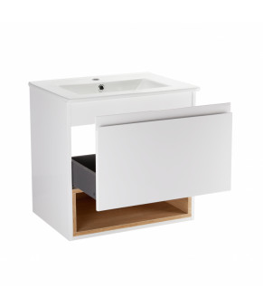 Тумба подвесная с раковиной Qtap Robin QT1372TPВ6001WWO