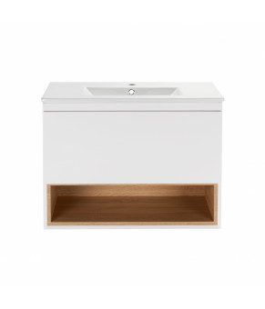 Тумба подвесная с раковиной Qtap Robin QT1372TPВ8001WWO