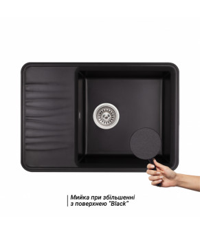 Кухонная мойка Qtap CS 7440 BLA (QT7440BLA404)