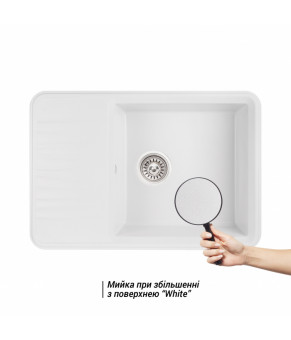 Кухонная мойка Qtap CS 7440 WHI (QT7440WHI650)