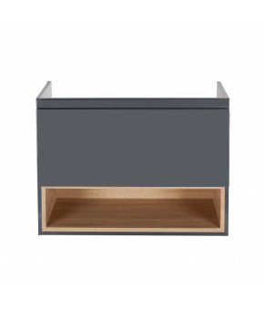 Тумба подвесная Qtap Robin 800х580х437 Graphite/Whitish oak QT1374TPВ8002GWO