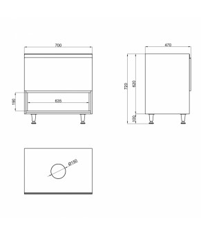 Тумба напольная Qtap Robin 700х616х437 White/Whitish oak со столешницей QT1380TNН7001WWO
