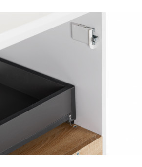 Тумба напольная Qtap Robin 700х616х437 White/Whitish oak со столешницей QT1380TNН7001WWO