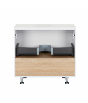 Тумба напольная Qtap Robin 700х616х437 White/Whitish oak со столешницей QT1380TNН7001WWO