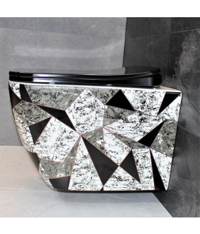 Унитаз подвесной DUSEL CUBIS ART DWHT10201030ART с сиденьем Slim Soft-Close
