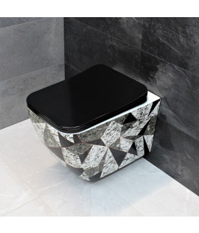 Унитаз подвесной DUSEL CUBIS ART DWHT10201030ART с сиденьем Slim Soft-Close