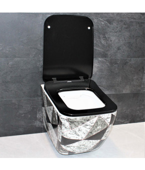 Унитаз подвесной DUSEL CUBIS ART DWHT10201030ART с сиденьем Slim Soft-Close