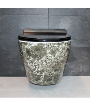 Унитаз DUSEL LEVITA MARBLE подвесной DWHT10201130MS с сиденьем Soft Close дюропласт