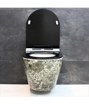 Унитаз DUSEL LEVITA MARBLE подвесной DWHT10201130MS с сиденьем Soft Close дюропласт