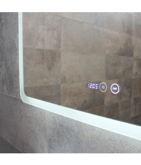 Дзеркало Dusel LED DE-M3011 70х90 см Сенсорне включення+підігрів+годинник/темп 630114