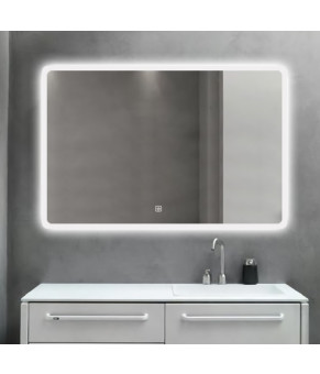 Зеркало Dusel LED DE-M3011 75х100 см Сенсорное включение+подогрев+часы/темп 630116