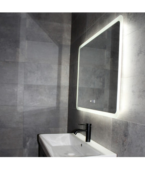 Зеркало Dusel LED DE-M3011 75х100 см Сенсорное включение+подогрев+часы/темп 630116