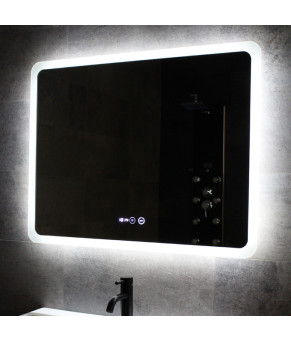 Зеркало Dusel LED DE-M3011 75х100 см Сенсорное включение+подогрев+часы/темп 630116