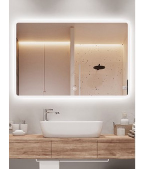 Зеркало Dusel LED DE-M3011 75х100 см Сенсорное включение+подогрев+часы/темп 630116