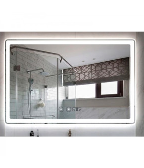 Зеркало Dusel LED DE-M3051 65х80 см Сенсорное включение+подогрев+часы/темп 630512