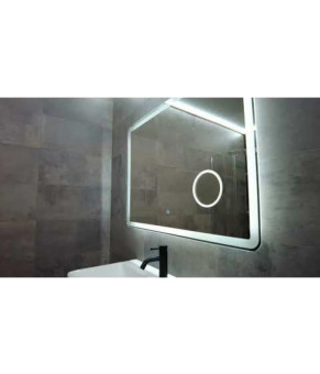 Зеркало Dusel LED DE-M3051 70х90 см Сенсорное включение+подогрев+часы/темп 630514
