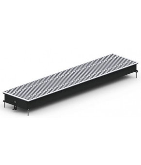 Внутрішньопідлоговий конвектор Carrera M2 65 Black 38х250 см решітка