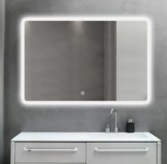 купить недорого Дзеркало Dusel LED DE-M3011 70х90 см Сенсорне включення+підігрів+годинник/темп 630114