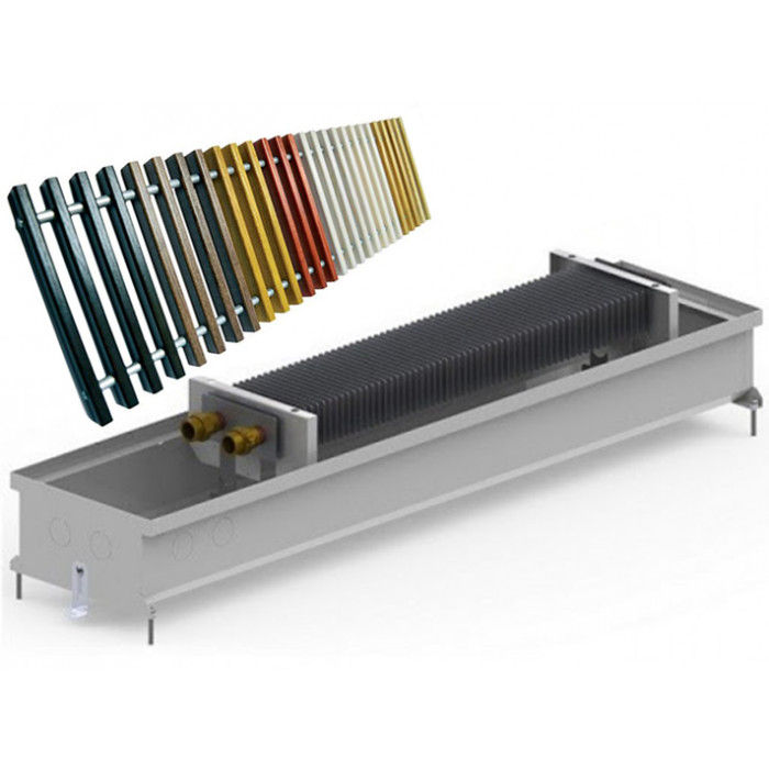Внутрішньопідлоговий конвектор Carrera C 90 Inox 23х175 см WR кольорова