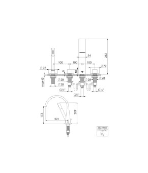 Смеситель для ванны Steinberg 280 2400 S