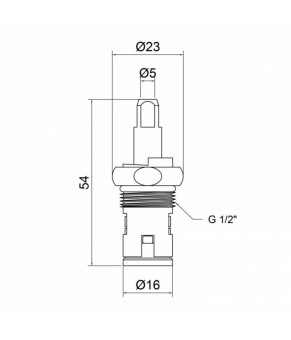 Кран-букса Lidz (BRA) 53 01 021 00 керамика 1/2"