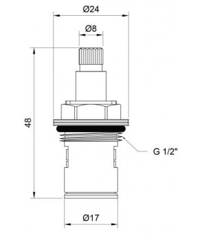 Кран-букса Lidz (BRA) 53 01 022 00 керамика 1/2"