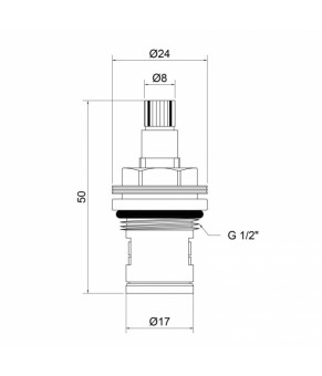 Кран-букса Lidz (BRA) 53 01 021 01 керамика 1/2" (пара)