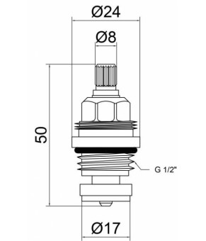Кран-букса Lidz (BRA) 53 01 031 00 резина 1/2"