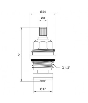 Кран-букса Lidz (BRA) 53 01 031 01 резина 1/2"