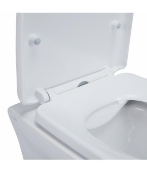 Унитаз подвесной Qtap Gemini безободковый с сиденьем Soft-close QT25332614EW