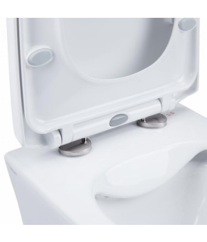 Унитаз подвесной Qtap Gemini безободковый с сиденьем Soft-close QT25332614EW