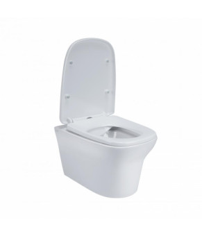 Унитаз подвесной Qtap Gemini безободковый с сиденьем Soft-close QT25332614EW