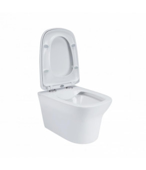 Унитаз подвесной Qtap Gemini безободковый с сиденьем Soft-close QT25332614EW