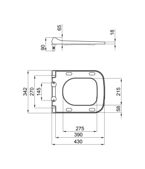 Сиденье для унитаза Qtap Tern Slim с микролифтом (QT99HY2238W)