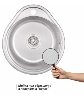 Кухонная мойка Lidz 4843 0,6 мм Decor (LIDZ484306DEC180)